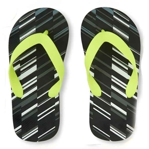 Children’s Place ✦ Toddler Flip Flops ✦ Blue Pixel Foam w/ Strap Sz 2 NWT - Picture 1 of 5